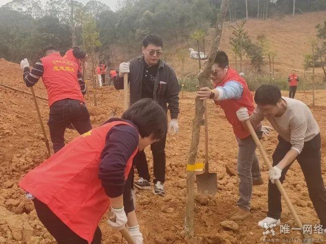 黨建紅賦能生態(tài)綠：唯一網(wǎng)絡(luò)攜手共建綠美東莞植樹主題黨日活動(dòng)
